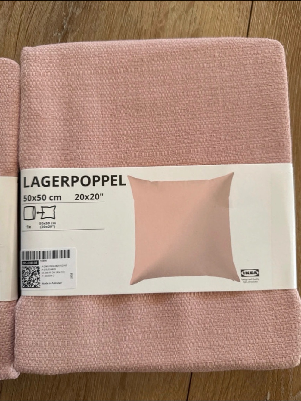 IKEA LAGERPOPPEL Pink pilllow Cover 20x20"